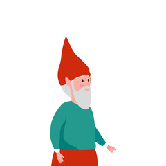 dwarf character fairytale isolated icon vector illustration design