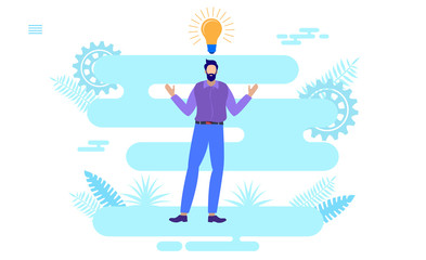 leader managing work with idea or skill