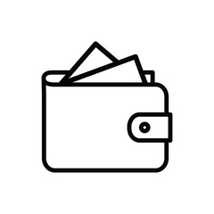 wallet icon in trendy flat design