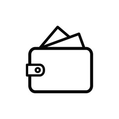 wallet icon in trendy flat design