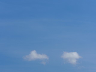 Stratocumulus white clouds in the blue sky natural background beautiful nature environment space for write
