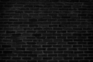 Naklejka na ściany i meble Black brick wall texture for background.