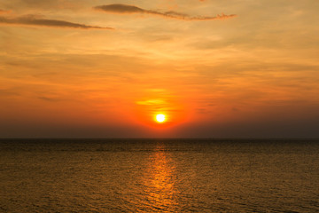 Twilight sky background. Colorful Sunset sky and cloud.vivid sky in twilight time background. Fiery orange sunset sky. Beautiful