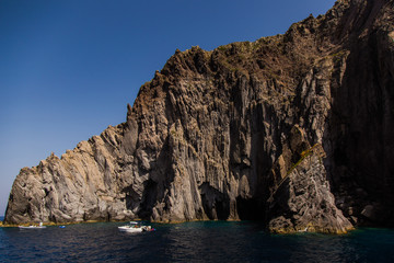 Fototapeta na wymiar Isole Eolie, Stromboli, Strombolicchio, Panarea
