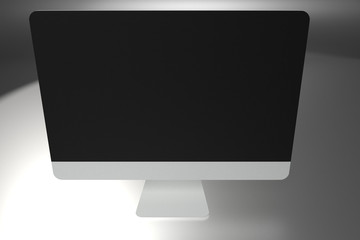 Modern Desktop Computer. 3D Model High Resolution Render of a modern pc.