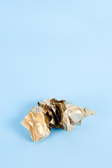 Gold crumpled paper
