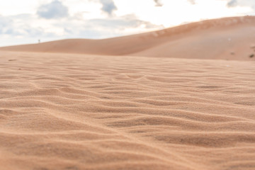 Wave of sand texture. Mui Ne,Vietnam, copy space