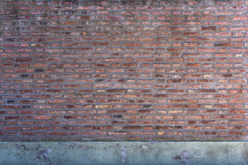 Texture brick wall of red color