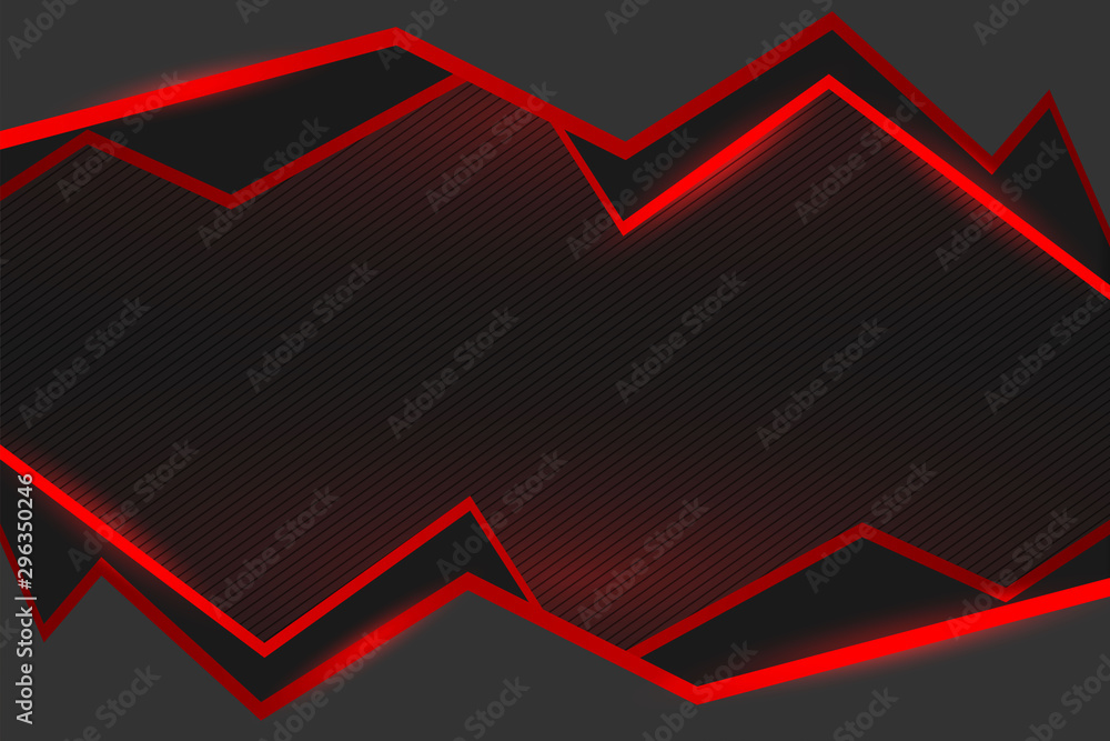 Aufkleber geometric red and black color abstract background vector illustration with copyspace
