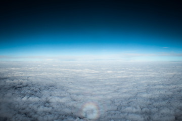 Vista del cielo desde un avión