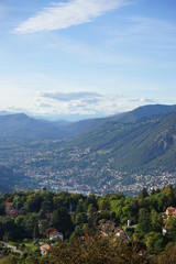 Fototapeta na wymiar Panoramic mountain view from Como Italy