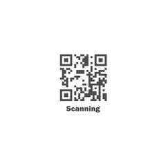 Search  QR code - scan through a mobile application. Online shopping.