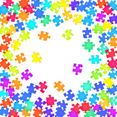 Abstract conundrum jigsaw puzzle rainbow colors 