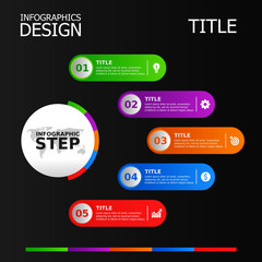 Professional steps Infographic design template