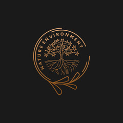 Fertile tree logo for the health logo of natural and agricultural medicine