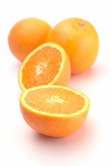 Fresh orange on white background,isolated
