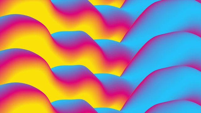 Colorful gradient 3d liquid dynamic waves abstract background
