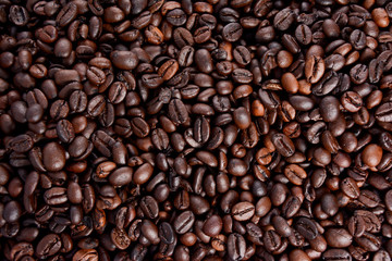 Fototapeta premium Brown z palonych ziaren kawy z tłem.