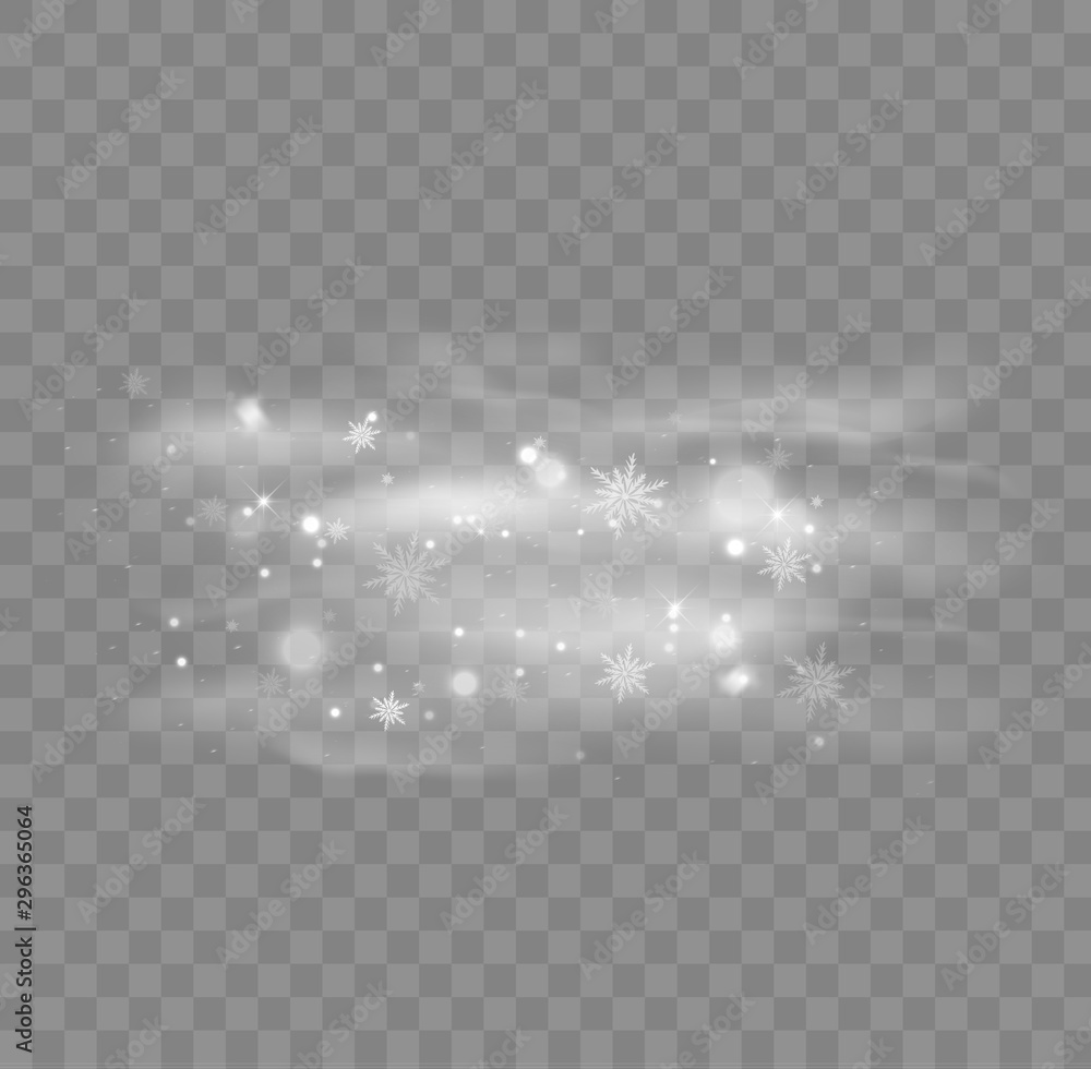Poster snow isolated on transparent background