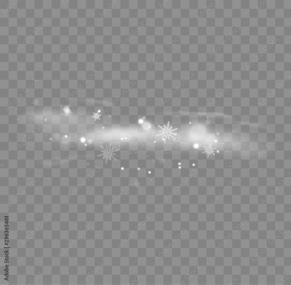 Poster snow isolated on transparent background