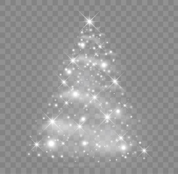 Shiny Christmas tree vector illustration 