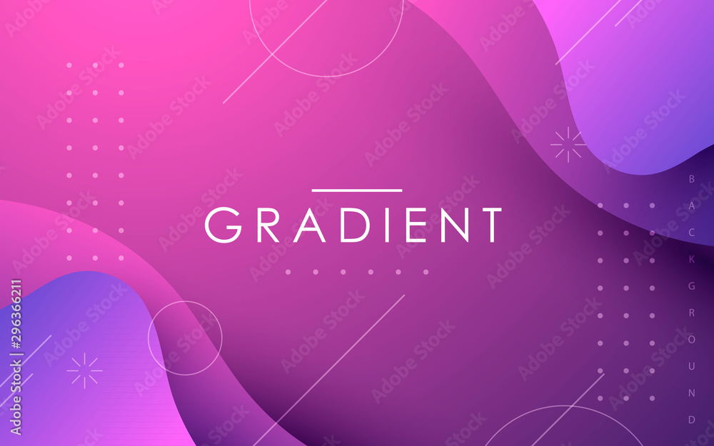 Poster gradient fluid shape abstract geometric background. purple minimal design concept.