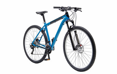 Fototapeta na wymiar Isolated mountain bike in Blue Color