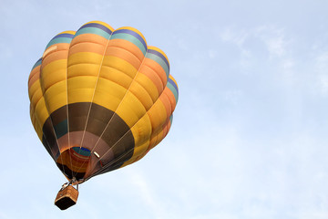 Hot air balloon floating in the air