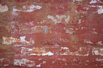  Brick texture in grunge style reddish brown