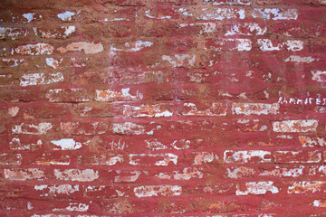  The brick texture in grunge style is red-brown. A lot of bricks