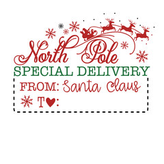 Santa Claus Present Tag