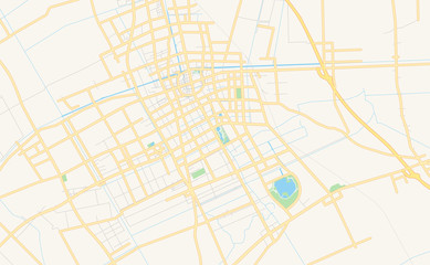 Printable street map of Rugao, China