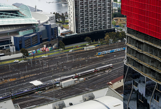 Melbournes Trains At Marvel Stadium