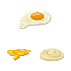 Isolated object of burger and sandwich icon. Set of burger and slice stock symbol for web.