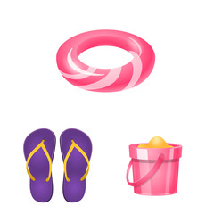 Fototapeta premium Vector illustration of equipment and swimming icon. Set of equipment and activity vector icon for stock.