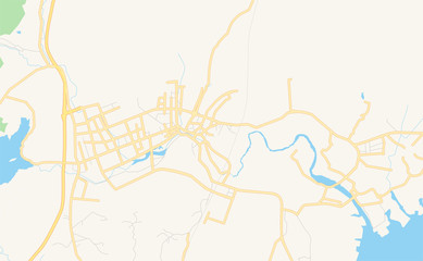 Printable street map of Fuqing, China