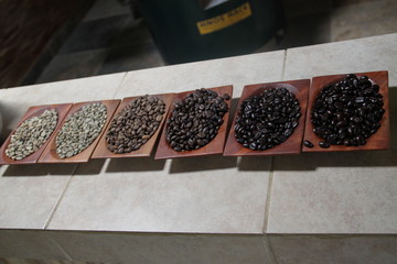 &eacute;chantillons de caf&eacute; torr&eacute;fi&eacute;s