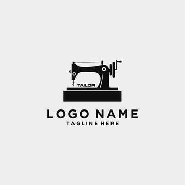 Sewing machine isolated on white background. Vector illustration for tailor shop or sewing.