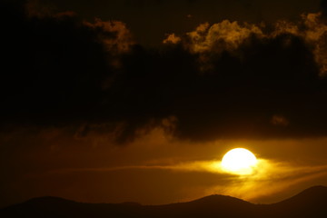disco solar  solar disk sunset