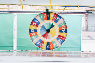 Front view of spin wheel