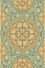 Ornate art deco vintage design card