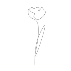 Spring flower icon, vector illustration