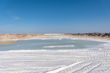 Varzaneh salt lake - Iran