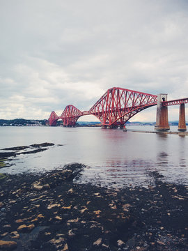 Forth Bridge crossing Firth of Forth, Scotland