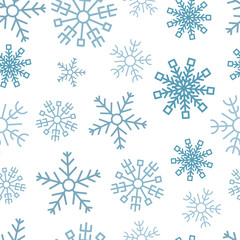Fototapeta na wymiar Seamless background with snowflakes