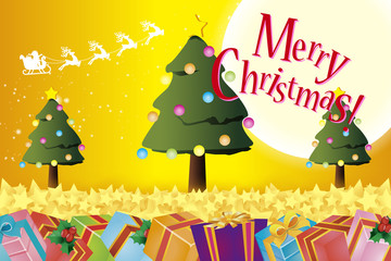 Background Wallpaper Vector Illustration Design Clip Art Free Size Happy Party Image Merry Christmas イラスト背景素材 メリークリスマスパーティー プレゼント 飾り 無料 虹色 レインボーカラー 贈り物 Wall Mural Tomo00