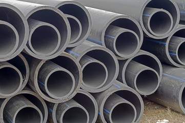 Large Black Plastic Pipes for Water Supply