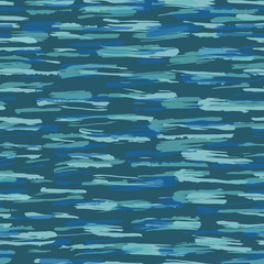 Vector brushstrokes bold seamless pattern painted in bright colors: aqua blue and green. Great for mens sportswear.