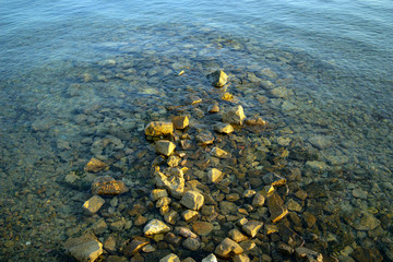 stone shallow coast, the northern Mediterranean