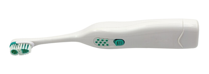 Electric toothbrush isolated on a white